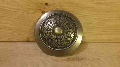 Gürtelschnalle / Buckle Wickinger, altmessing