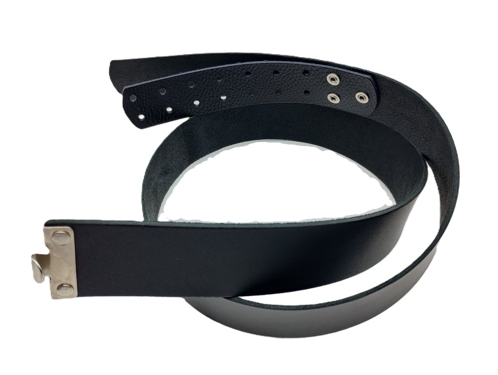 Koppelgürtel aus Rindsleder in schwarz 45mm