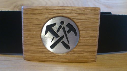Koppelschloss aus Holz (Eiche) Dachdecker