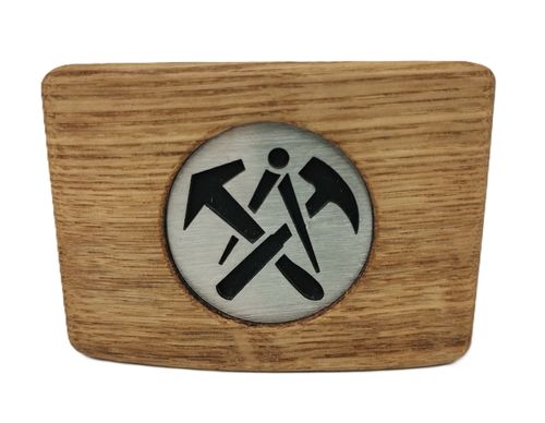 Koppelschloss aus Holz (Eiche) Dachdecker