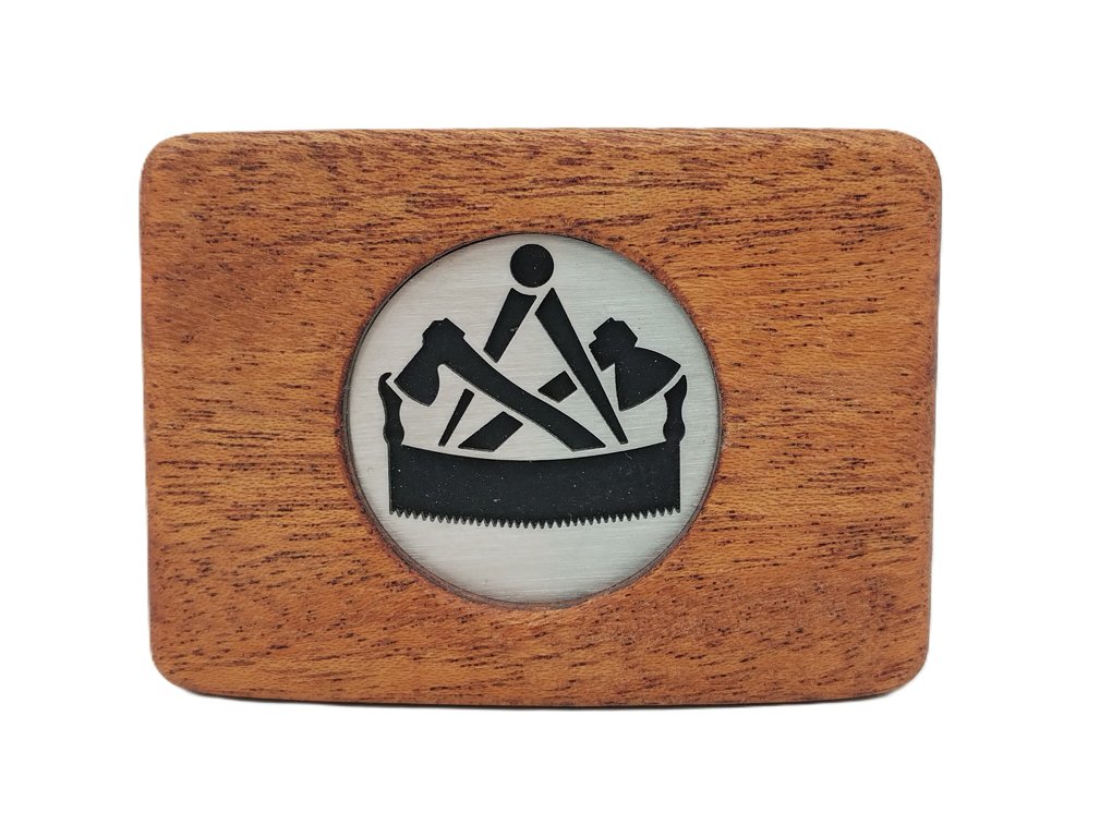 Koppelschloss aus Holz (Mahagoni) Zimmerer