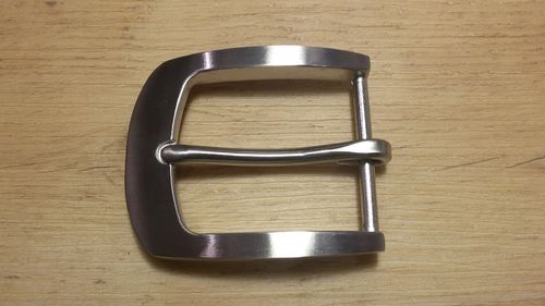 Gürtelschnalle massiv Edelstahl geschliffen, Einfachdorn 40 mm