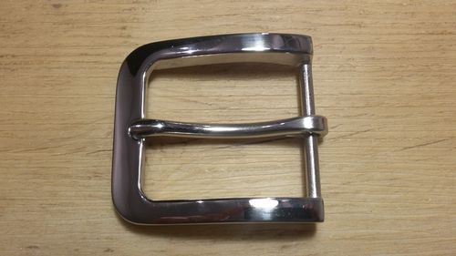 Gürtelschnalle massiv Edelstahl poliert, Einfachdorn 40 mm