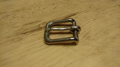 Gürtelschnalle massiv Edelstahl, matt, Einfachdorn 22 mm